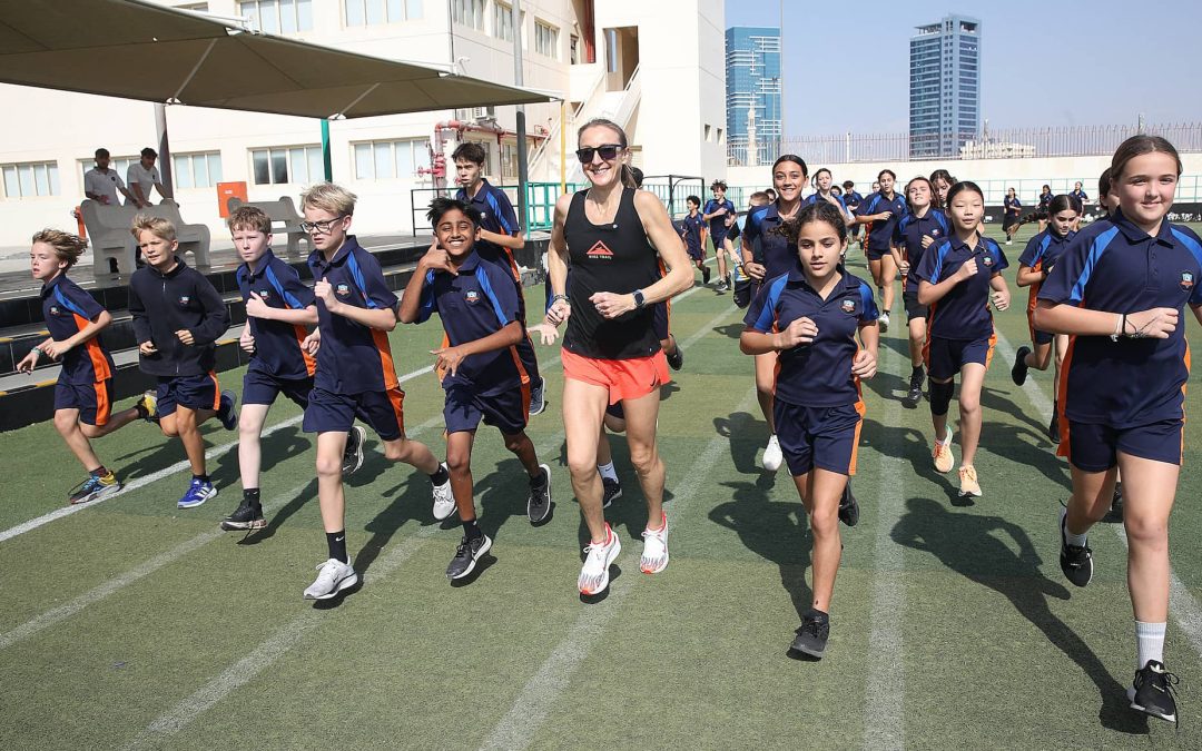 RAK Academy Students With Running Legend Paula Radcliffe